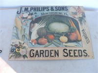 Garden Seeds Tin Sign 16"x12 1/2"