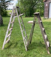 (2) Wood Step Ladders