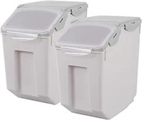 Hblife 2 Pack Plastic Pet Food Storage Container