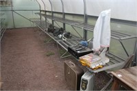 (5) two tier greenhouse benches, stanchion