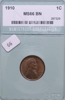 1910 NTC MS66 LINCOLN CENT