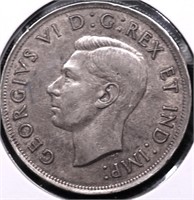 1939 CANADA SILVER DOLLAR AU