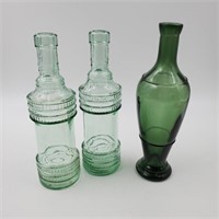 Vintage Green Glass Bottles Mad ein Japan & a