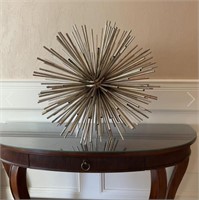 Modern Art Metal Spiked Urchin Sphere - Originally