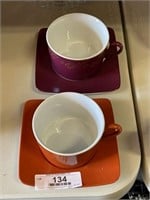 Retro Porcelain Cup and Saucer Sets