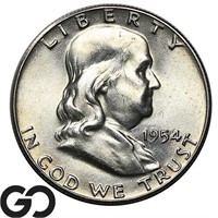1954 Franklin Half Dollar, Near Gem FBL Bid: 23
