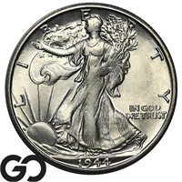 1944-S Walking Liberty Half Dollar, GemBU Bid: 168