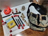 Black powder ammunition loading kit in bag
