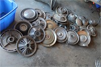 34+/-  Misc Hubcaps; Ford, Chevy, Pontiac, etc