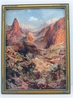 Bright Angel Trail, Grand Canyon Print by T. Moran