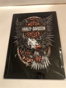 12 in x 17 in metal Harley Davidson sign