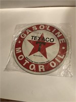 12 in round metal Texaco sign