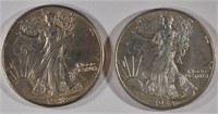 1942 & 1943 WALKING LIBERTY HALF DOLLARS