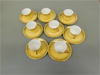 8 Demi / Demitasse Coal Port Tea Cups & Saucers