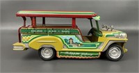 Vintage Philippine Jeepney Metal Toy I-80