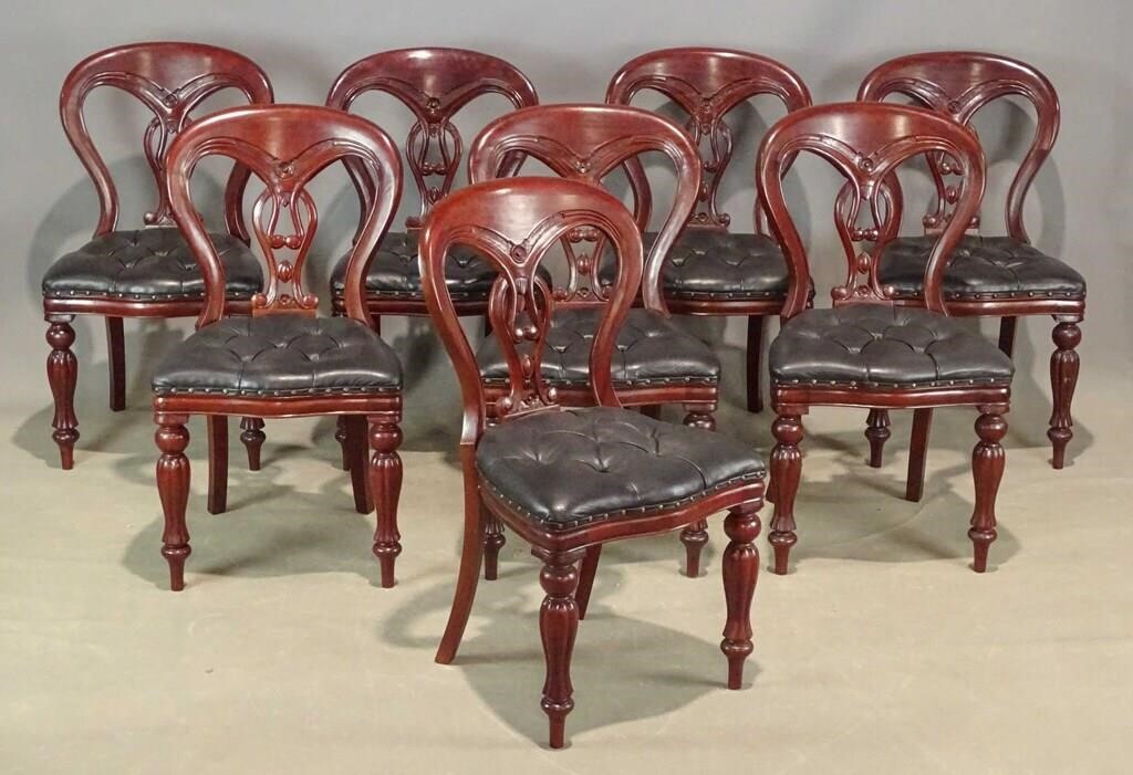 Set of (8) English Mahogany Chairs