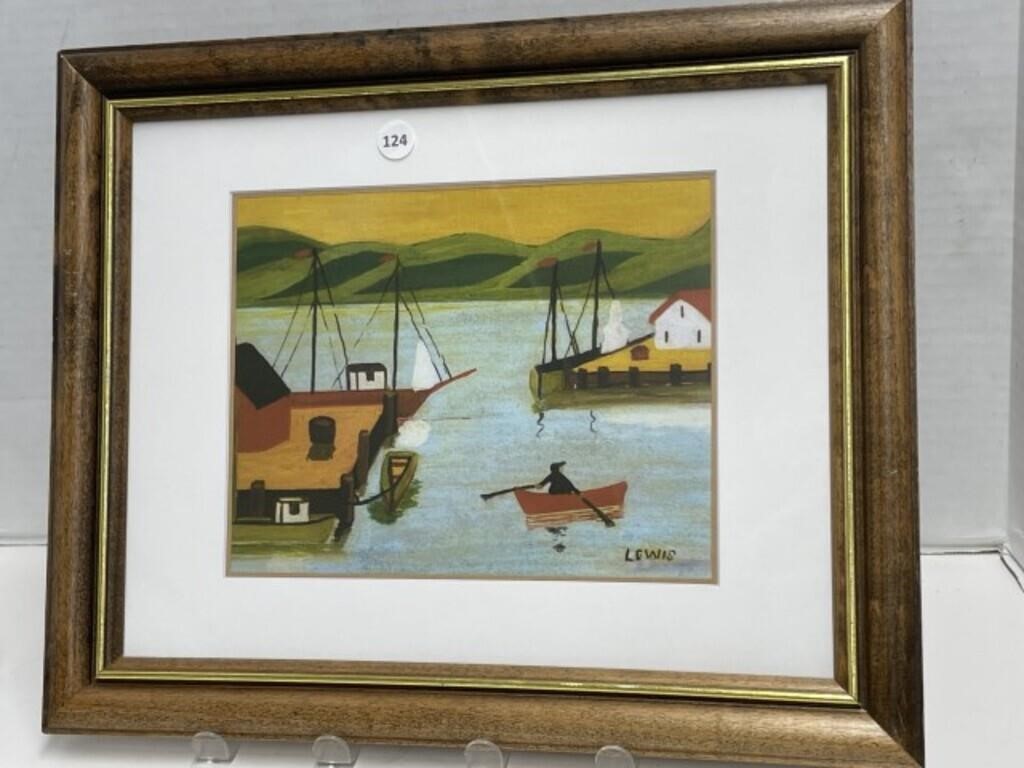 Framed Maud Lewis Decorative Art ‘ Harbour ‘