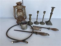 Selection Various Vintage Household inc Lamp,