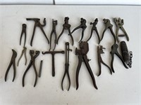 Selection Various Old Tools inc Pliers, Clamps