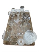 LOT OF ASSORTED GLASS & CRYSTAL