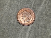 1908 Indian Head Cent Red/Brown AU to me