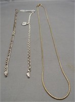 Sterling silver rope style necklace measures
