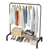 JIUYOTREE Metal Clothes Rack 43.3 Inches Clothes