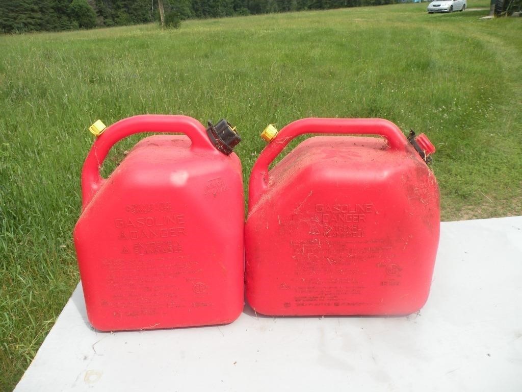 2 large gas cans
