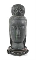 Antique Cast Iron Buddha Bust