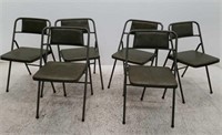 Group of 6 vintage folding chairs