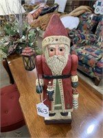 15" Wooden carved Santa
