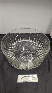 Vintage 1960's Arcoro France Large Crystal Bowl