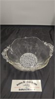 Vintage Antique Clear Crystal Glass Bowl