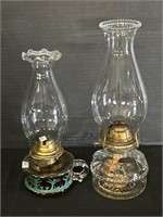 Pair of Vintage Oil Lamps.