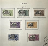 INDIA: 1935 Complete Set 7 Stamps Used