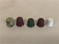 5 x  tin oil bottle caps