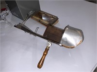 vintage wooden and metal stereoscope viewer