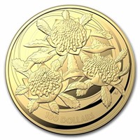 2022 Australia 1oz Gold Wildflowers Waratah Bu