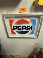 Vintage Pepsi Sign / Aluminum Frame