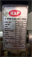 K AND F 16 speed floor drill press