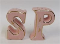 Vintage 1950s Pink "S" and "P" Figural Letters