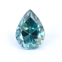 APPR $1600 2.3 Ct Pear Moissanite Fancy Blue