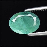 CERT  0.88 ct Emerald Zambia