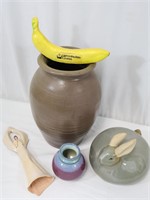 Stoneware Vases, Bunny & Angel