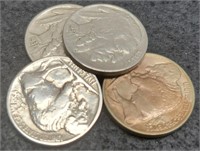 (4) Buffalo Nickels: