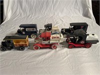 6 collectible bank trucks