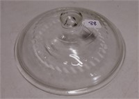 Vintage Glass Top Lid- 10" -has very small chip