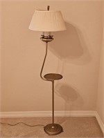 Vintage Brass-Look Floor Lamp w/ Shade