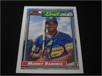 Manny Ramirez signed ROOKIE baseball card COA