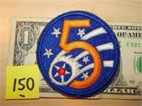 WWII Army Air Corps 5th Airforce Patch